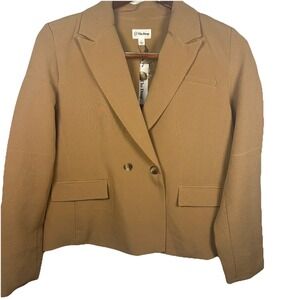 The Drop Blazer Womens L Classic Slim Blazer Camel Brown NWT